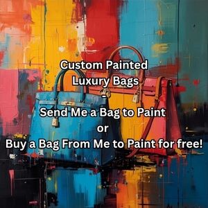 Custom Painted Luxury Bag - Abstract ANY COLORS AND/OR MIXED MEDIA